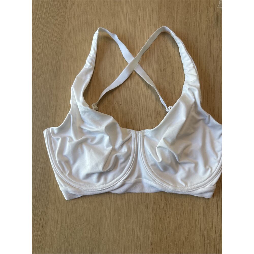 NATORI Performance Convertible Sports Bra 34DD White CoolMax Underwire NEW!
